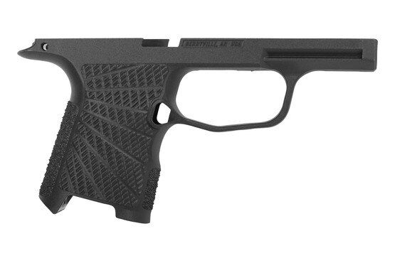 Polymer grip module for Sig P365 with enhanced Starburst texture.